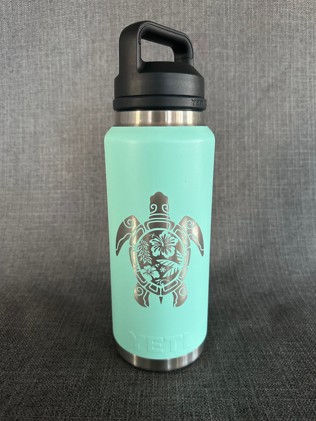 36 oz Custom colored Yeti insulated Bottle with custom logo engraved